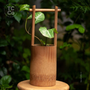bamboo planter for indoor & outdoor usage